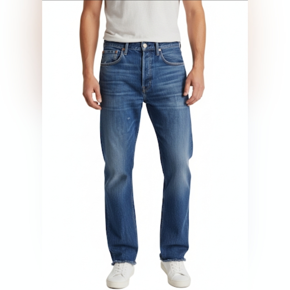 rag & bone Men's Deep Blue Straight Jeans